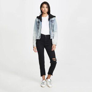 Levi’s Premium 724 High Rise Straight Fit Jeans in Pixel Black - sz 24